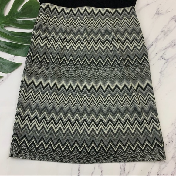 Modcloth black and gray striped cap sleeve sheath dress with pockets - Picture 4 of 12